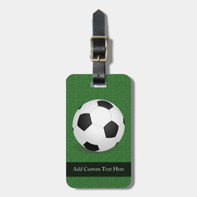 Etiqueta De Bagagem Bola Personalizada de Futebol (Frente Vertical)
