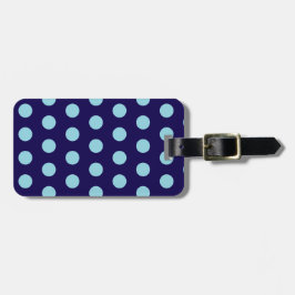 Etiqueta De Bagagem Bold Blue Polka Dots