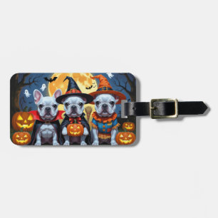 Etiqueta De Bagagem Boliches Franceses Pumpkin Halloween Engraçado