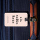 Etiqueta De Bagagem Bolinhas de cor-de-rosa suave para Viagem | Estou  (Front Insitu 4)
