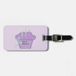 Etiqueta De Bagagem Bolo de Xícara Purple Delight