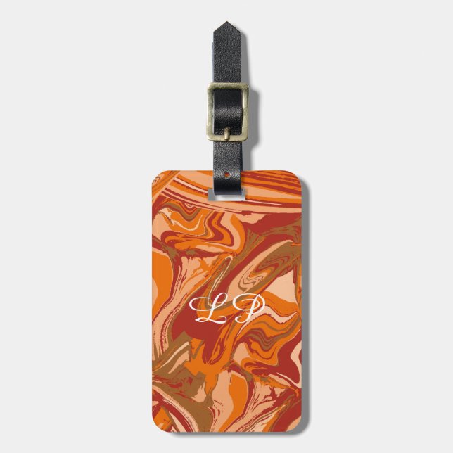 Etiqueta De Bagagem Bolo Laranja Personalizado (Frente Vertical)