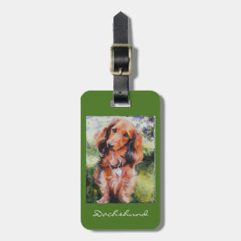 Etiqueta De Bagagem Bolsa da bagagem do Dachshund ou Tag da corrente