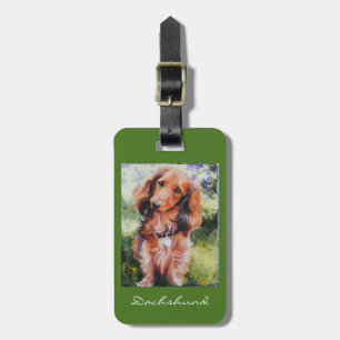 Etiqueta De Bagagem Bolsa da bagagem do Dachshund ou Tag da corrente