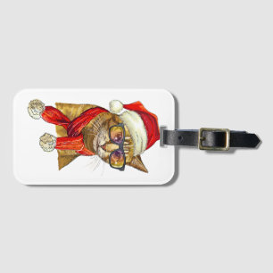 Etiqueta De Bagagem Bolsa de Compras de Camiseta de Gato Vermelho de N