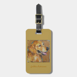 Etiqueta De Bagagem Bolsa do golden retriever, Tag da bagagem ou