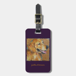 Etiqueta De Bagagem Bolsa do golden retriever, Tag da bagagem ou