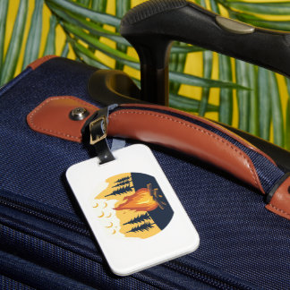 Etiqueta De Bagagem Bolsa gráfica de acampamento de verão retrô