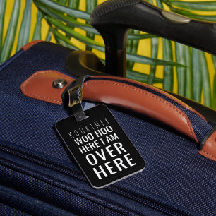 Etiqueta De Bagagem Bolsa Personalizada Divertida Atenção Humor Pret