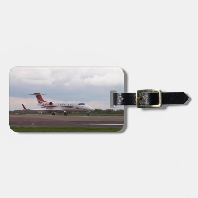 Etiqueta De Bagagem Bombardier Lear Jet 45XR (Frente Horizontal)