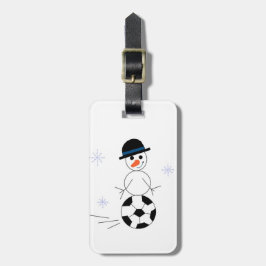 Etiqueta De Bagagem Boneco de Neve de Bola de Futebol