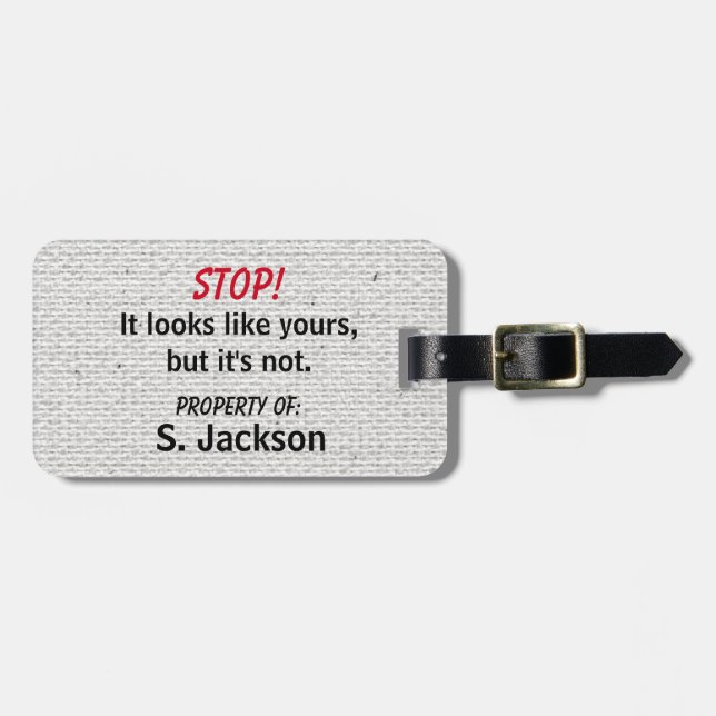 Etiqueta De Bagagem Bonita e Engraçada (Frente Horizontal)