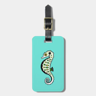 Etiqueta De Bagagem Bonito aqua SEAHORSE - Natureza