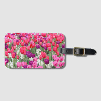 Etiqueta De Bagagem Bonito em Petais Rosa