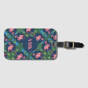 Etiqueta De Bagagem Bonito Pink Flamingo Pattern