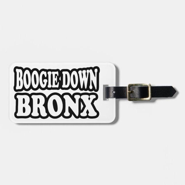 Etiqueta De Bagagem Boogie Down Bronx, Nova Iorque (Frente Horizontal)