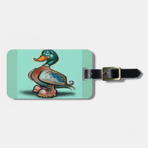 Etiqueta De Bagagem Boots do Pato no Trabalho