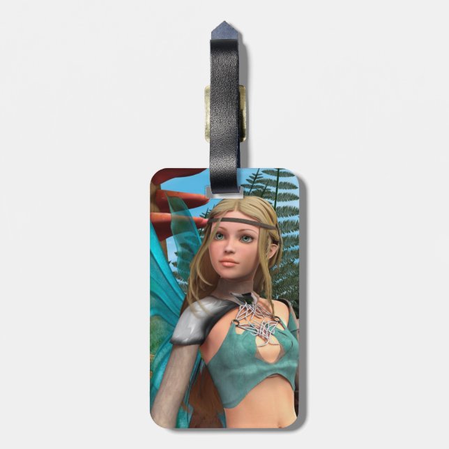 Etiqueta De Bagagem Borboleta de fada (Traseira Vertical)