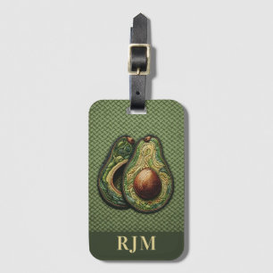 Etiqueta De Bagagem Bordado do Faux do Avocado Lover