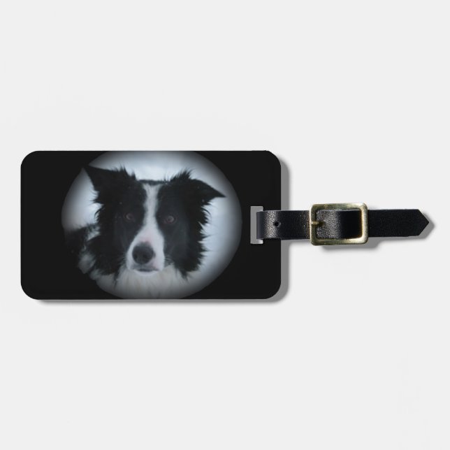 Etiqueta De Bagagem Border collie (Frente Horizontal)