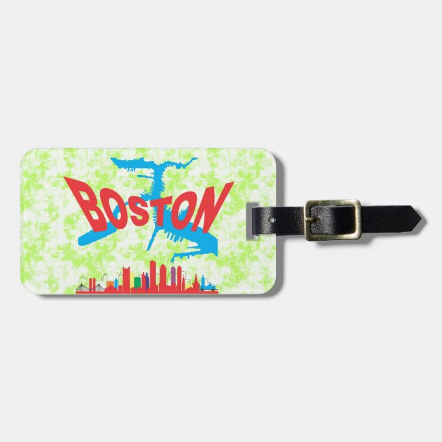 Etiqueta De Bagagem Boston (Frente Horizontal)