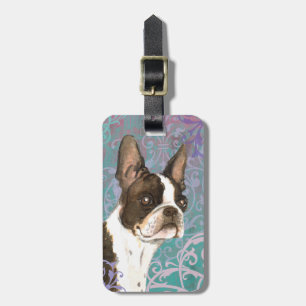 Etiqueta De Bagagem Boston Terrier elegante