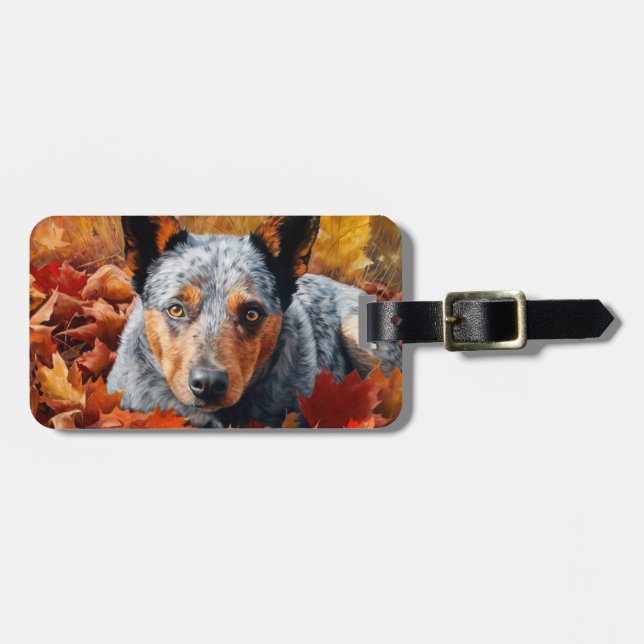 Etiqueta De Bagagem Bovinos australianos no outono caem inspirados (Frente Horizontal)