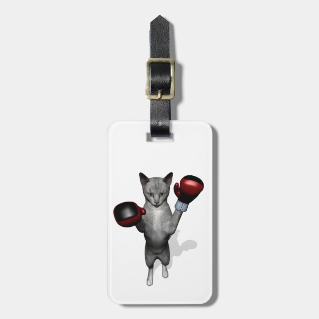 Etiqueta De Bagagem Boxer Cat (Frente Vertical)