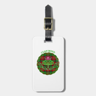 Etiqueta De Bagagem Boyd Scottish Tartan Celtic Thistle
