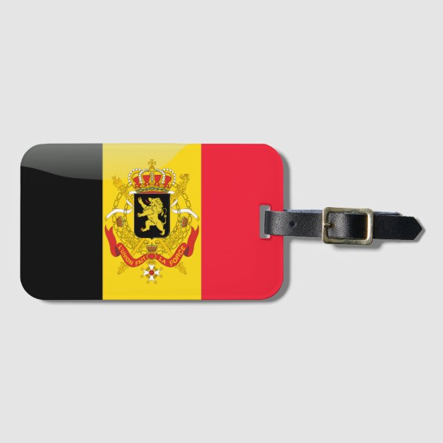 Etiqueta De Bagagem Brasão belga (Frente Horizontal)