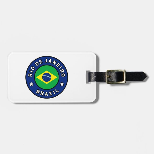 Etiqueta De Bagagem Brasil do Rio de Janeiro (Frente Horizontal)