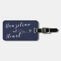 Brasil na Modelo de Bagagem de Coração