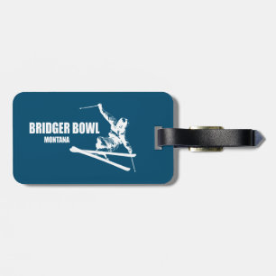Etiqueta De Bagagem Bridger Bowl Montana Skier