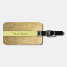 Bright Metal Brass Yellow Stripe Name Modelo
