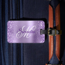 Brilho Luz Roxo Foil Fancy Monograma
