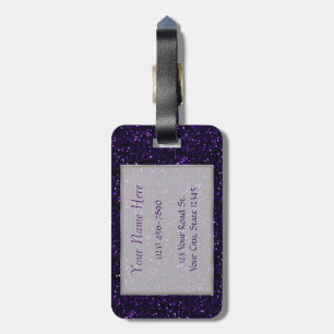Etiqueta De Bagagem Brilho roxo Amethyst escuro