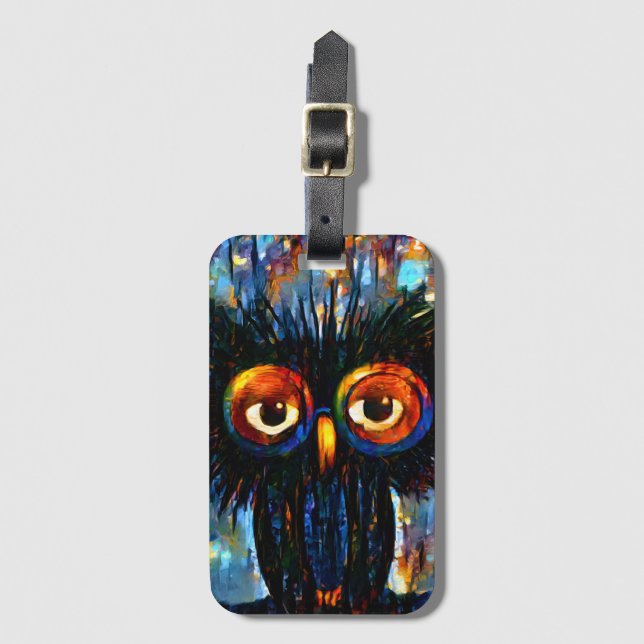 Etiqueta De Bagagem Brilliant e Wise Owl (Frente Vertical)