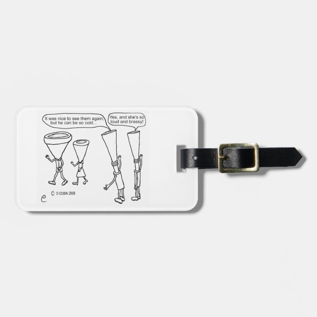 Etiqueta De Bagagem Bronze a frio (Frente Horizontal)