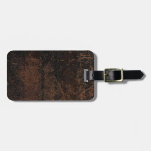 Etiqueta De Bagagem Brown arrastou o Tag de couro da bagagem do olhar