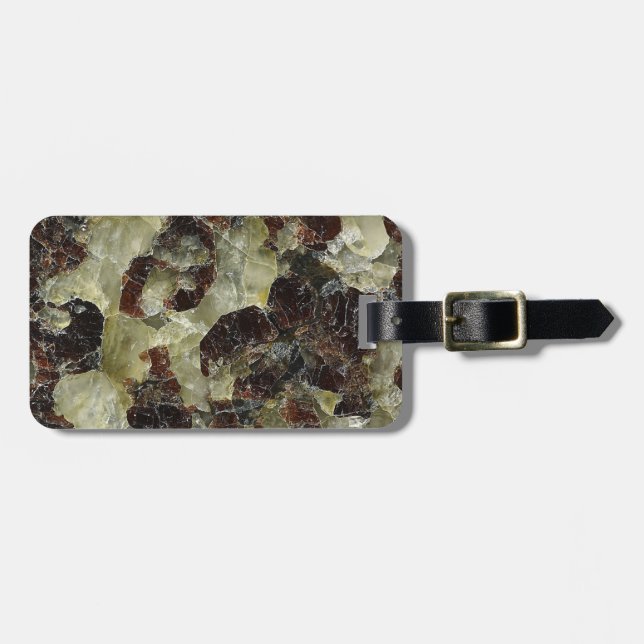 Etiqueta De Bagagem Brown Marbled Quartz (Frente Horizontal)