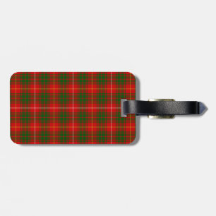 Etiqueta De Bagagem Bruce tartan xadrez verde