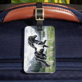 Etiqueta De Bagagem Brunskjottur Black pinto Icelandic