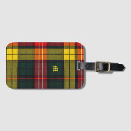 Etiqueta De Bagagem Buchanan Clan Plaid Scottish Pattern Monogram