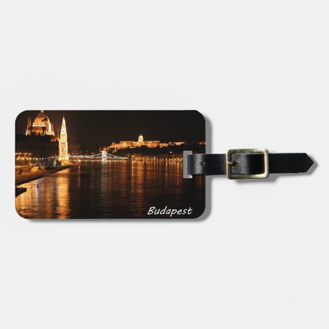 Etiqueta De Bagagem Budapest na noite (Frente Horizontal)
