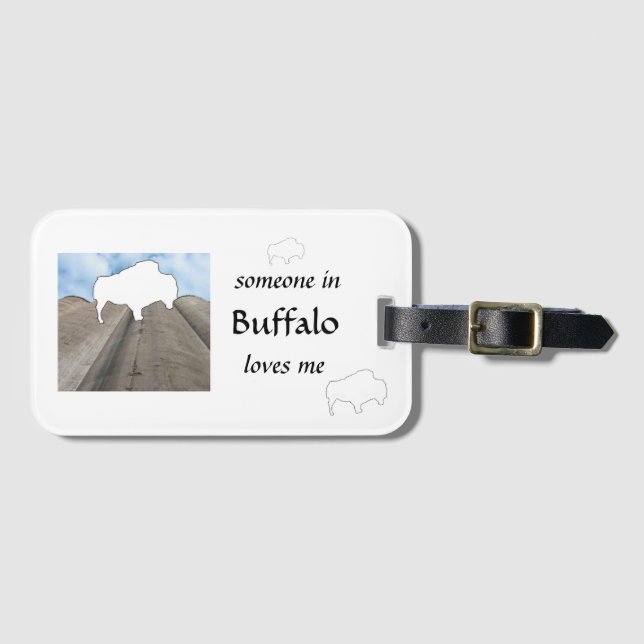 Etiqueta de Bagagem Buffalo Love 21 (Frente Horizontal)