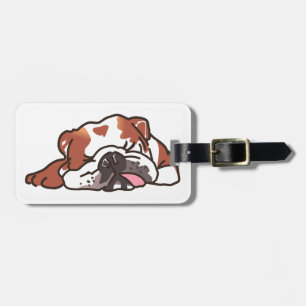 Etiqueta De Bagagem Buldogue do sono