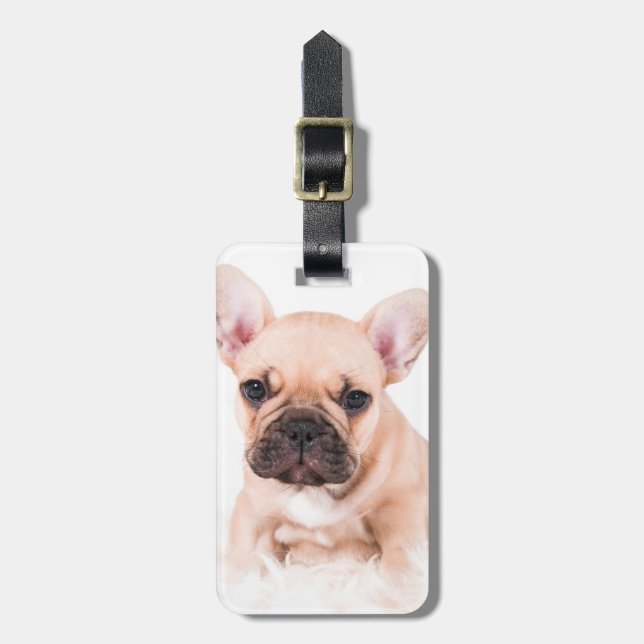 Etiqueta De Bagagem Buldogue Francês (Frente Vertical)