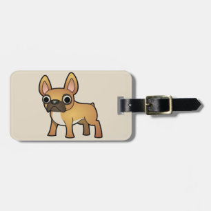 Etiqueta De Bagagem Buldogue francês animado bonito