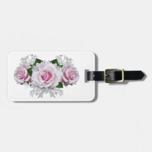 Etiqueta De Bagagem Buquê rosa rosa rosa