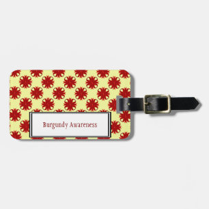 Etiqueta De Bagagem Burgundy Clover Ribbon Tmpl por Kenneth Yoncich